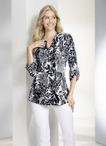 Overhemdtuniek met opstaande kraag 