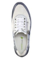 Waldläufer sneakers van een fijne leermix JEANS - NATUREL WIT