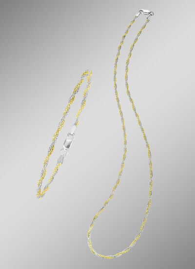 Koord ketting sieradenset, 2 stuks 