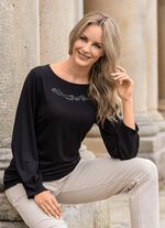 Shirt met verfijnde plooiranden 