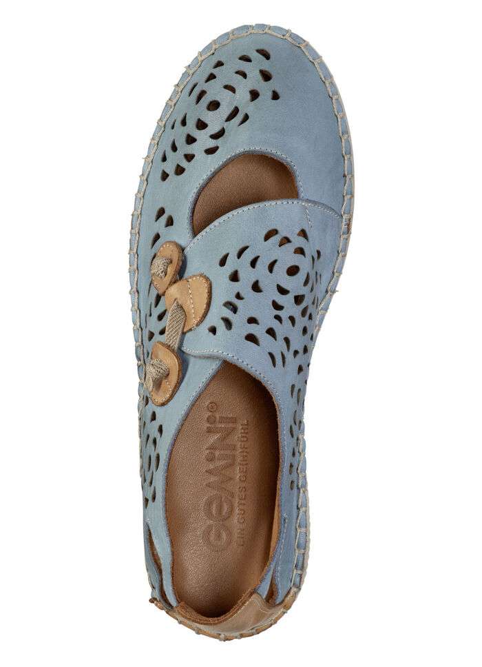 Gemini pantoffels met luchtige openingen JEANS-CAMEL