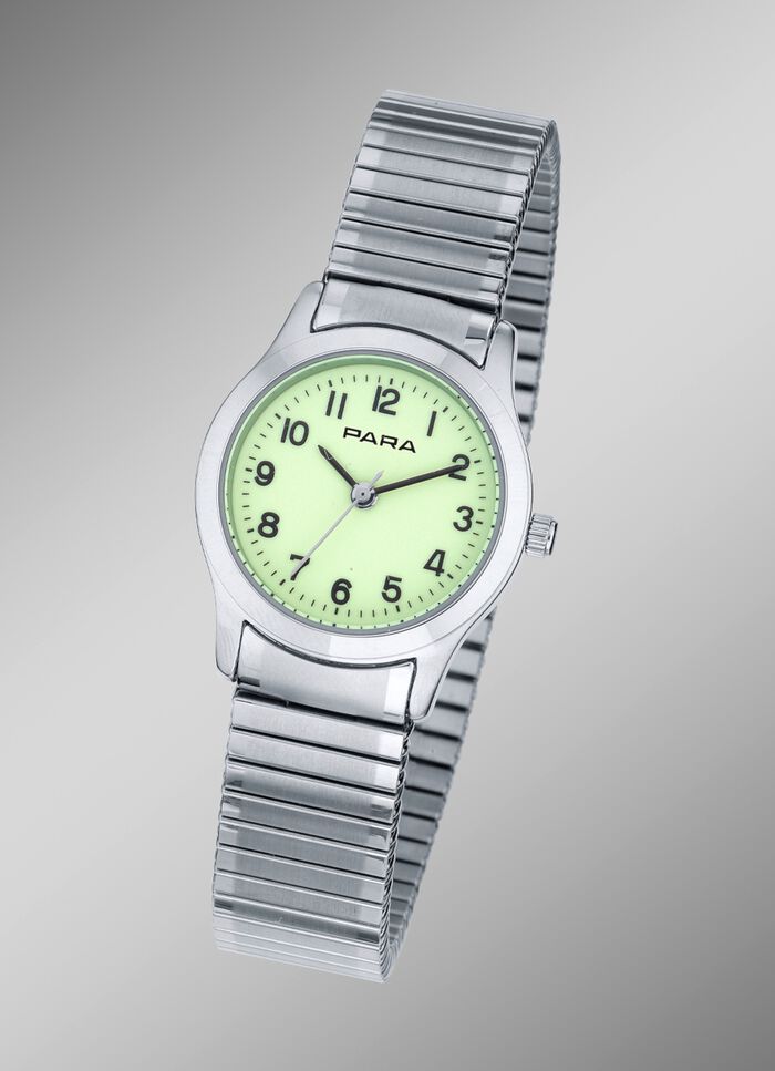 Parakwarts dameshorloge dat 's nachts oplicht 