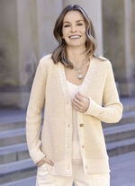 Cardigan met elegante glitter 