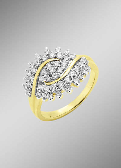 Damesring met 45 diamanten 