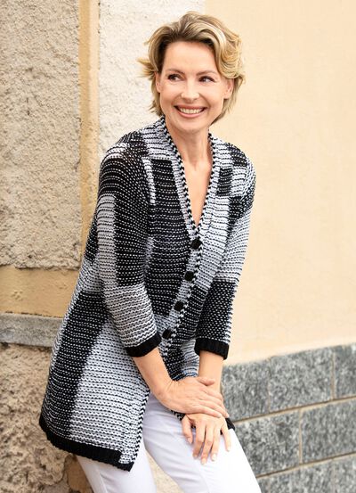 Vest met structuurpatroon 