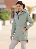 Functionele korte jas met vaste capuchon 