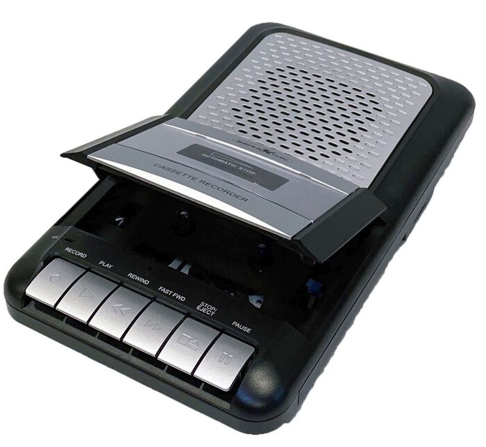 Draagbare cassetterecorder 