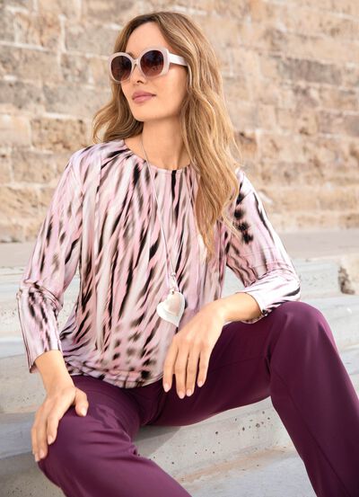 Shirt tuniek met mooie plooien 