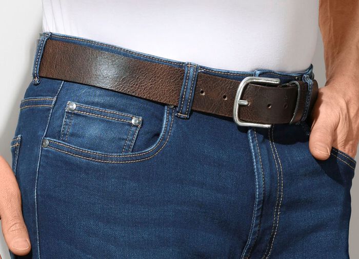 Klassieke heren leren riem, 4 cm breed 