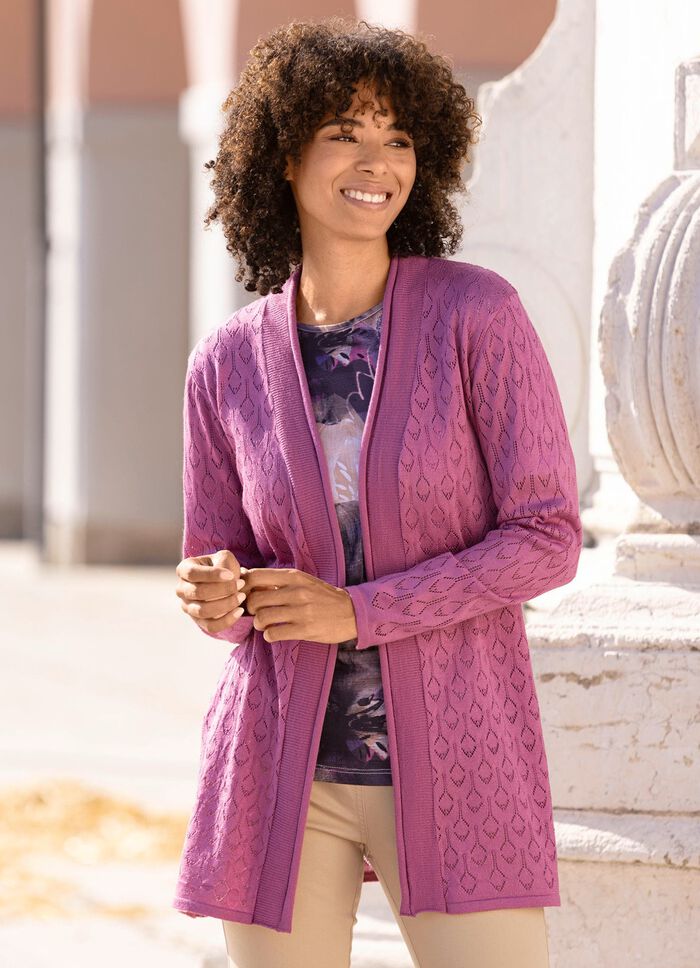 Vest met een delicaat Ajour-dessin 