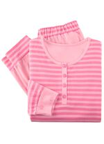 Twee-pack gestreepte pyjama's van geverfd garen 