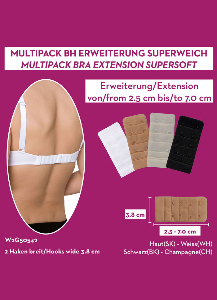 Miss Perfect Wow 2 Go vierpack bh-verlengers 1X WEISS, 1X SEKT, 1X PUDER, 1X SCHWARZ
