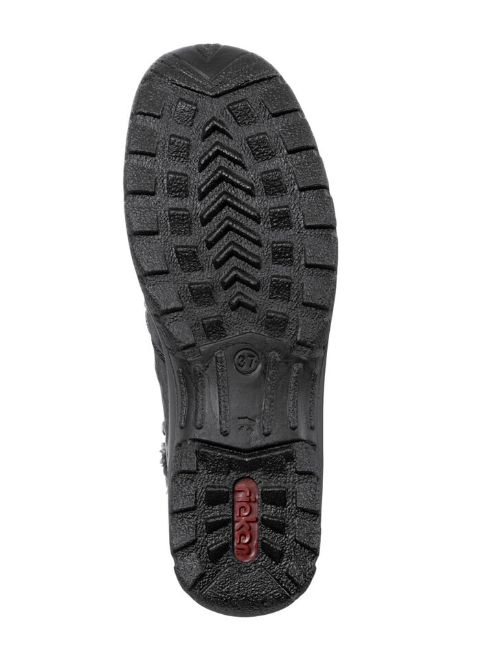 Rieker, gevoerde dameslaarzen, winterschoenen, met rits ZWART