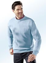 Ronde hals trui in 5 kleuren BLAUW