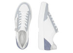 Remonte sneakers gemaakt van nappa- en suèdeleer met metallic afwerking BLAU-WEISS-SILBER