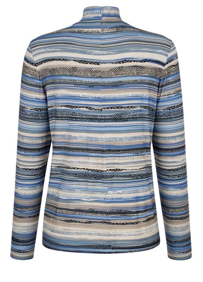 Shirt met korte rits 