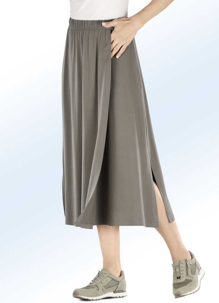 Rok met een interessante wikkellook KAKI