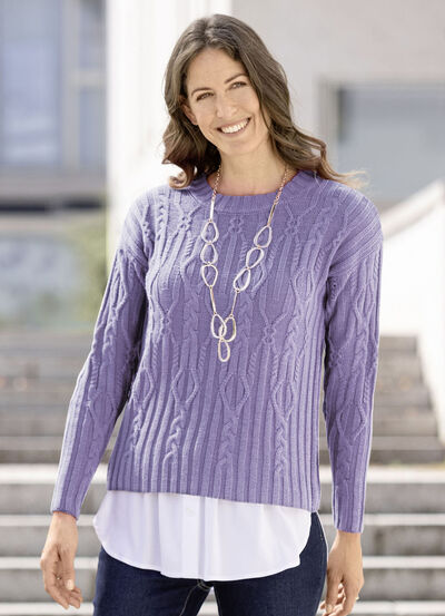 Trui van een structuurmix 