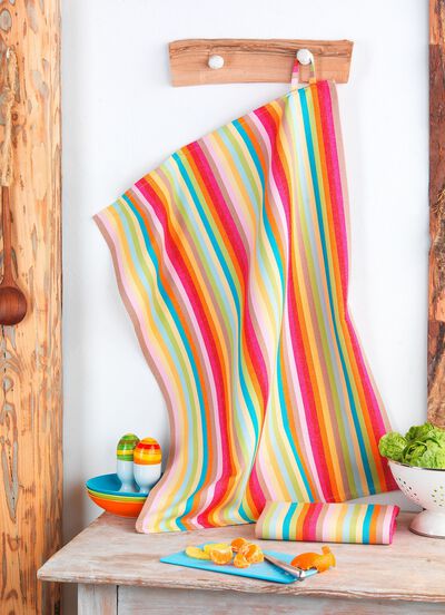 Kleurrijke theedoeken, set van 2 