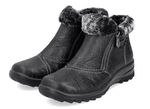 Rieker, gevoerde dameslaarzen, winterschoenen, met rits ZWART