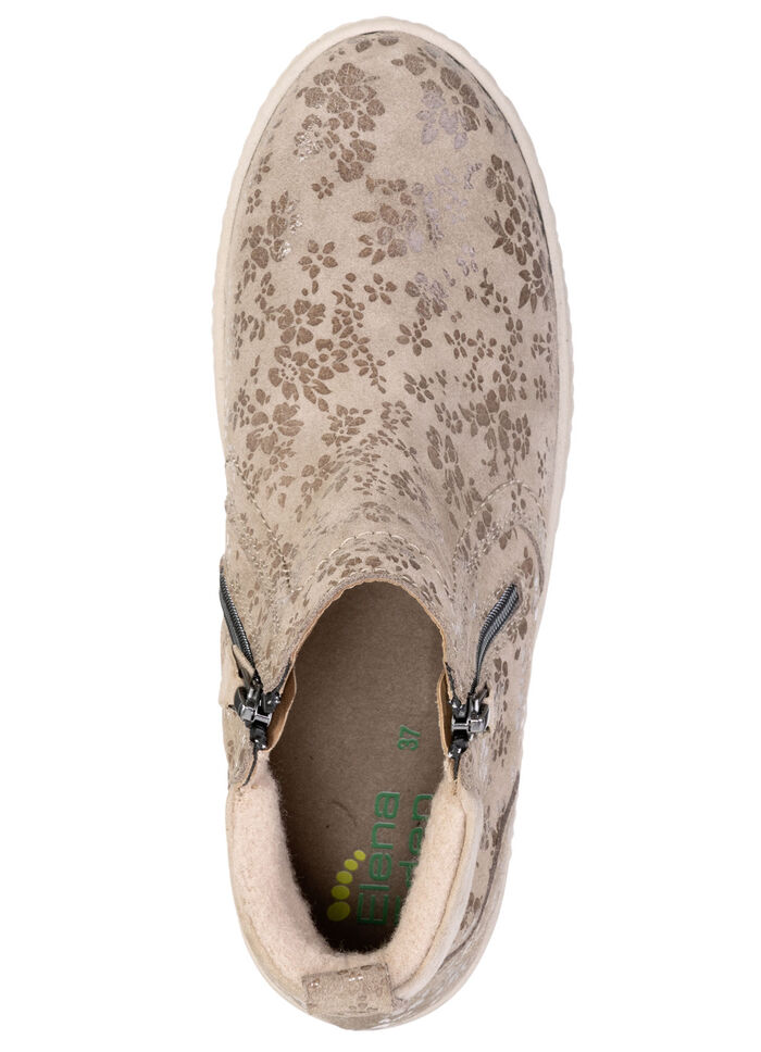 ELENA EDEN, chique dameslaarzen, breedte H, met uitneembaar voetbed TAUPE