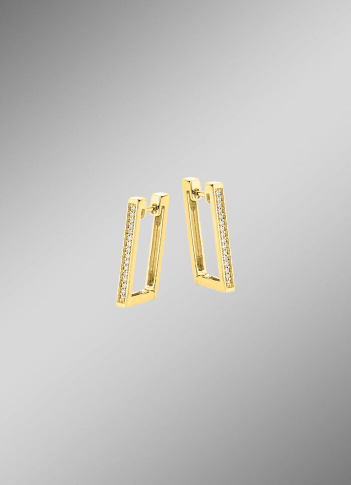 Moderne creolen met diamanten 