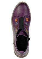 Gemini, trendy dames enkellaarsjes, winterschoenen, breedte G, met uitneembaar voetbed PAARS