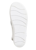 ELENA EDEN sandaal met zwarte, gevoerde elastische inzet WIT