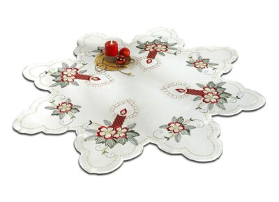 Kerstachtige tafel- en kamerdecoratie 
