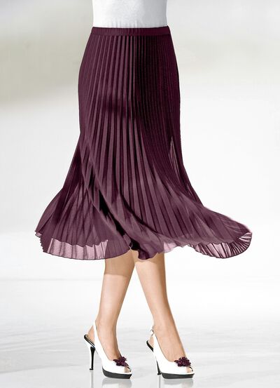 Rok met pliss&eacute;vouwen 