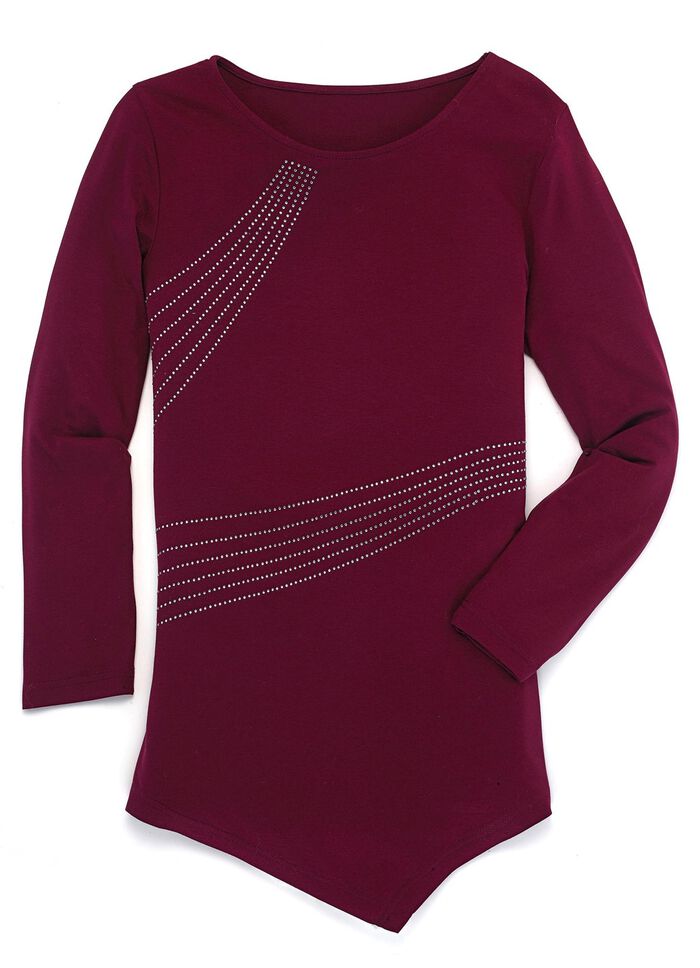 Shirt met asymmetrische zoom in 2 kleuren 