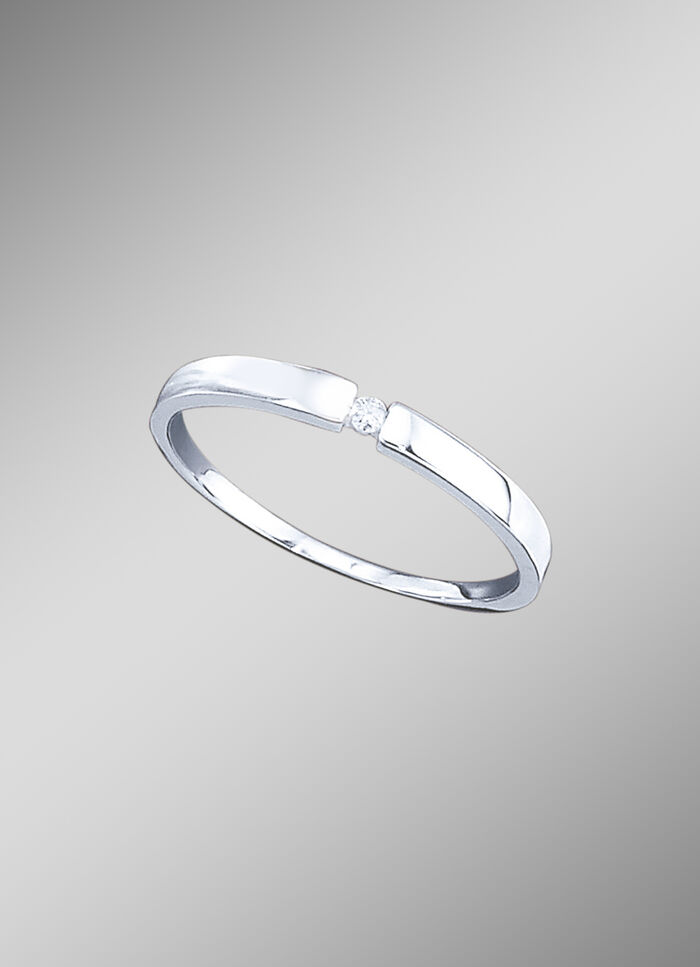 Solitaire-ring met briljant 
