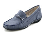 ELENA EDEN, comfortabele damespantoffels, breedte H, met uitneembaar voetbed JEANS