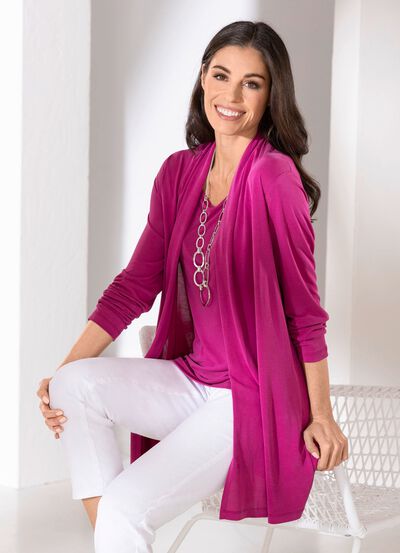 2-delige set bestaande uit shirtjasje en tanktop 