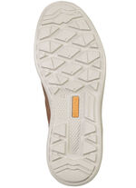 Veterschoen van rundnubuckleer met nappaleren accenten COGNAC-MARINE