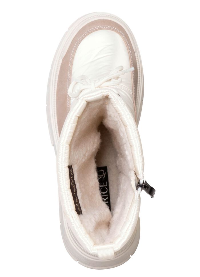 Caprice-laarzen met glanzend textielmateriaal 