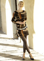 Legging in een fijne glanzende look NOUGATBRUIN