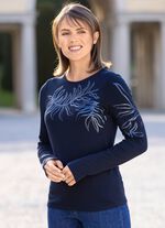 Shirt met paillettenversiering 