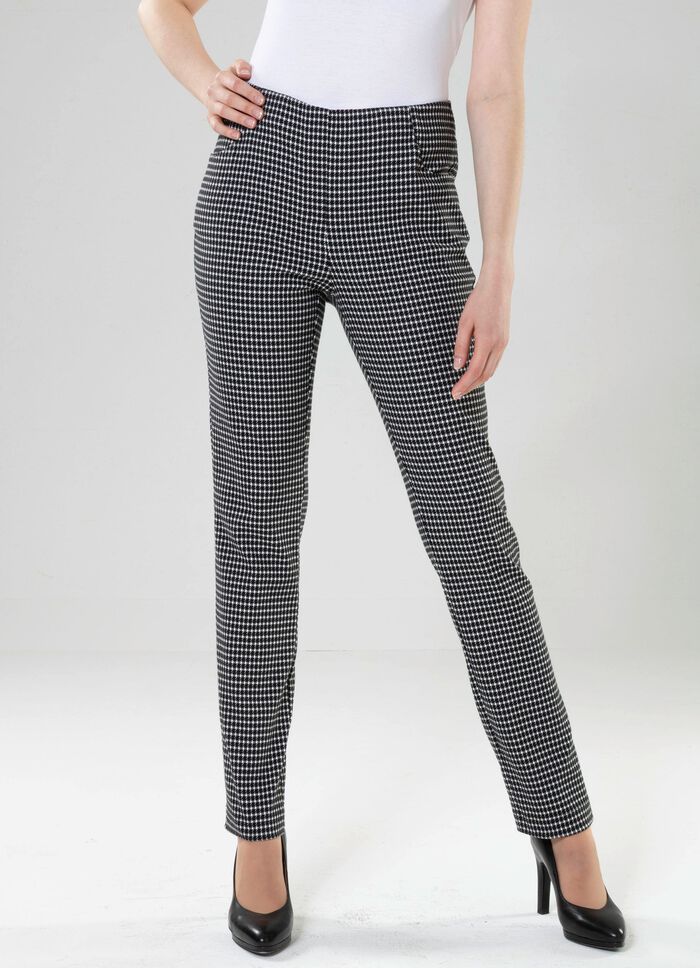 Broek met trendy pied-de-poulemotief 