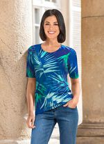 Shirt met schitterend palmdesign 