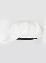 Elegante dames krantenjongenspet met elastiek aan de achterkant WIT