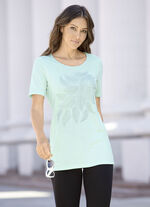 Shirt met plaatje en strassversiering in 2 kleuren STANG