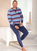 Set van twee pyjama's met knoopsluiting en manchetten 