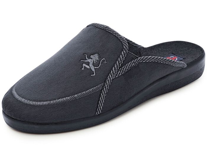 Tweepack klassieke herenpantoffels, breedte H, met elastische band 