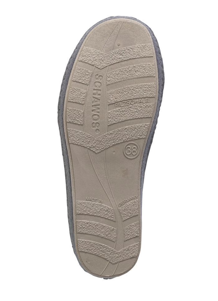 Pantoffels van wolvilt met bloemenprint 