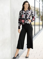 Culotte met decoratieve knopen ZWART