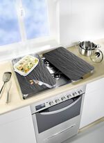 Leisteen afdekplaten voor kachel, set van 2 