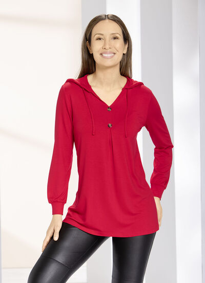Shirt tuniek met capuchon 