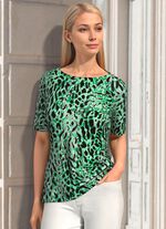 Shirt met platte halslijn 