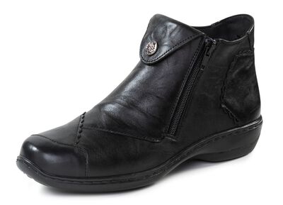 ELENA EDEN laarsje met een subtiele gekreukelde structuur en metalen sieraden 